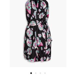 Isabel Marant Black Floral Halter Dress